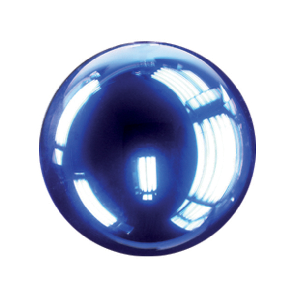 Boule plastique brillante bleu saphir miroir